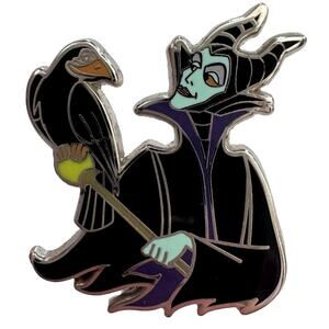 Disney 2012 Sleeping Beauty Villains Maleficent and Diablo Raven Trading Pin